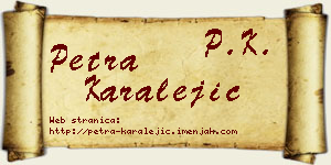 Petra Karalejić vizit kartica